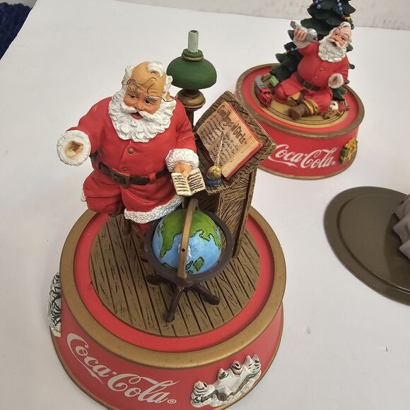 vtg coca cola collectibles Ice Bucket Franklin Mint Holiday Figurine Polar Santa - Picture 12 of 16